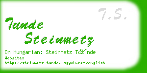 tunde steinmetz business card